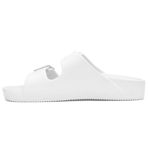 shoezone - Shelly Womens White Double Buckle Sandal - Image 5