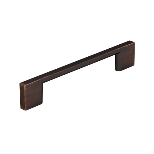 Image of Richelieu Hardware BP8160128BORB Armadale Collection 5 1 /16-inch (128 mm) Center-to-Center Brushed Oil-Rubbed Bronze Modern Cabinet and Drawer Pull Handle for Kitchen, Bathroom, and Furniture