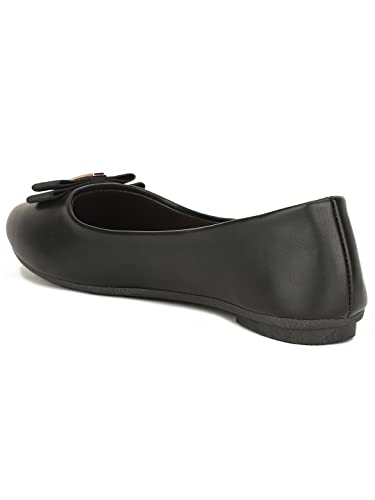 Image of Bata Women Ratbow Ballet Flat Ballerina, Black,4 UK, (5516659)