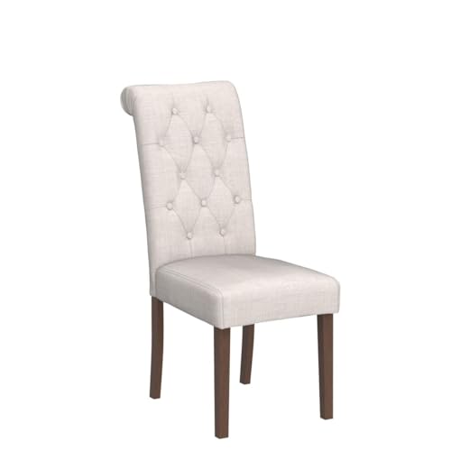 image for COLAMY Tufted Upholstered Dining Chairs Set of 2, Accent Parsons Chair