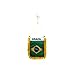 Produktbild Wimpel BRASILIEN 15x10cm - BRASILIANISCHE Mini Flagge 10 x 15 cm - Auto Pennant spezielle Auto AZ FLAG