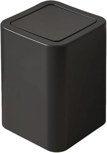 KOKUMON ゴミ箱 ふた付き スリム 分別 ごみ箱 ミニ ブラック 袋 見えない 中身 小さい おしゃれ フタ付き キッチン トイレ サニタリー 卓上 ダストボックス シンプル 北欧 ダスト洗面所 ポリプロピレン製 取手付き 脱着式内箱 消臭機能