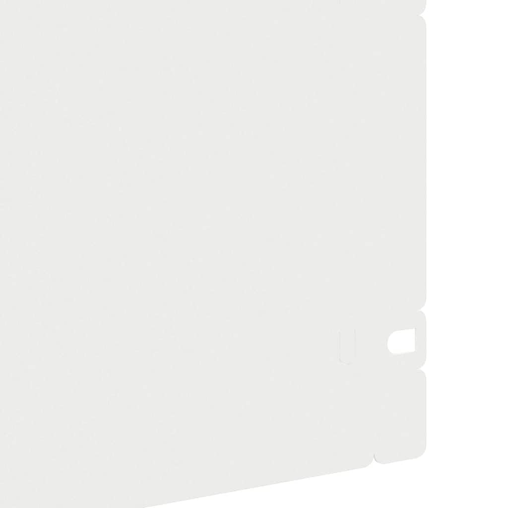 Bordure de pelouse 10 pièces 103 x 0,05 x 22 cm Acier Blanc