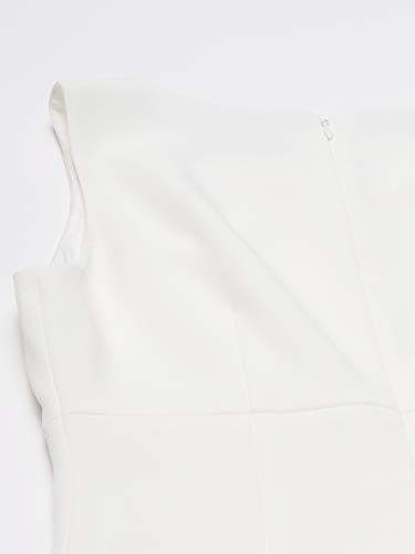 Kasper Women's Stretch Crepe Sleeveless Sheeth Neck Dress, Vanilla Ice, 14 #TOP3