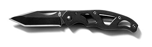 Gerber Couteau de poche pliant, Paraframe Mini Tanto Folding Clip, Longueur de Lame : 5,6 cm, Noir, 31-003631