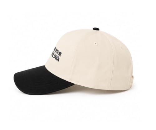 Image of Two-Toned Embroidered Lettering Dad Hat Original Classic Vintage Low Profile Baseball Cap Adjustable Plain Snapback
