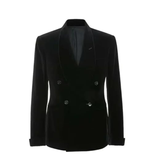 Men's Double-Breasted Suit Blazer Prom Party Wedding Tuxedo Coat Shawl Formal Dinner Jacket