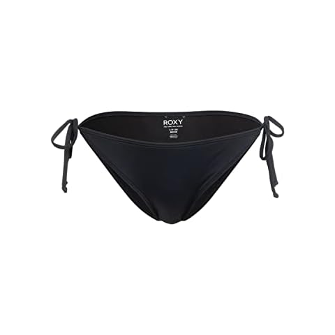 Roxy Black Mid Rise Bikini Bottoms for Women Cover