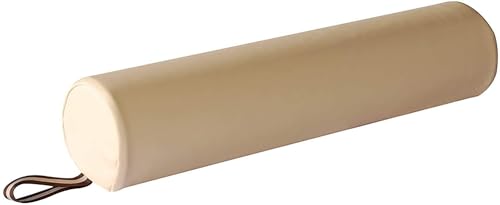 MASTER HEALTH PRODUCT Massage Bolster,Pillow Cushion Pillow, PU Upholstery, 100% Memory Foam, for Massage/Spa/Beauty/Tattoo/Back Pain Relief (Cream, 6 3/4-round)
