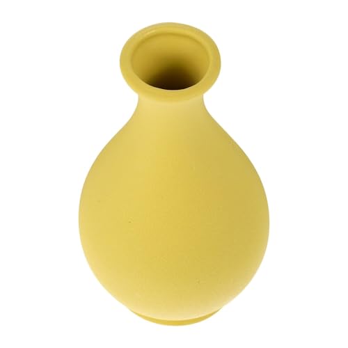 Jarrones para flores para espacios pequeños con este florero mini amarillo 2