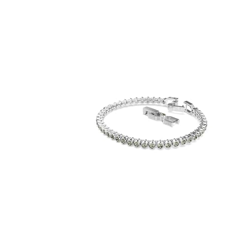 Swarovski Imber Emily Tennis bracelet, Round cut, Black, Rhodium finish2