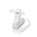Wentylator Ręczny Składany wentylator ręczny, piękny fan osobisty, ładowalny wentylator USB na zewnątrz 80g na Biurowej (Color : White)