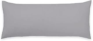 Luxury Bolster Pillow Case- Pregnancy Maternity Long Orthopedic Support Pillowcase Cover in white cream & silver Colors (Silver, Double 4ft 6")