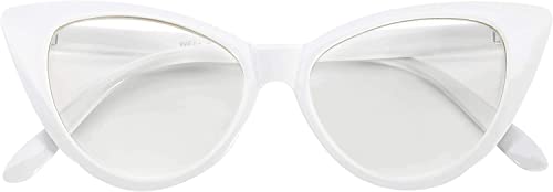 OWL Cateye Sunglasses for Women, Classic Vintage High Pointed Winged 1950s Inspired Glasses Retro Design