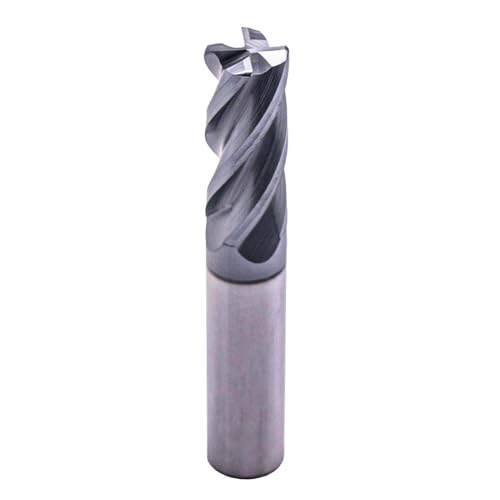Image of 1 /2 inch 4 Flute Solid Carbide End Mill, 0.04 inch Corner Radius, AlTiN Coated | 30 Degree Helix, 1 /2 inch Cutting Diameter, 1 /2 inch Shank Diameter, 1-1 /4 inch Length of Cut, 3 inch Overall Length