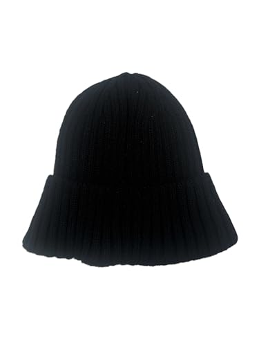 Ribbed Acrylic Beanie, Black2