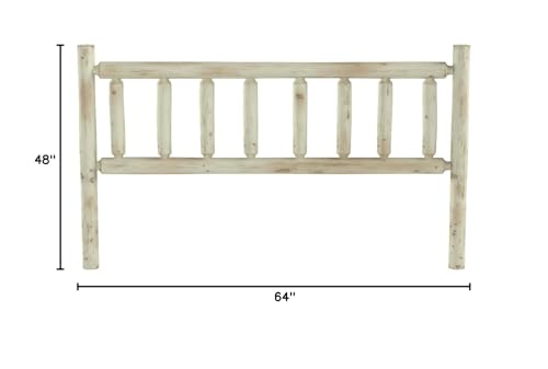 Lakeland Mills Unfinished Wooden Headboard, Queen: 64 in. W x 4.5 in. D x 48 in. H (40 lbs.) , - Thumbnail 2