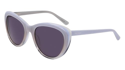 COLE HAAN Women's CH7087 Polarized Cat Eye Sunglasses, Smoke Gradient, 53/20/1402