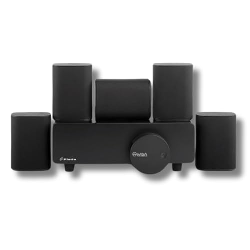 Platin Milan 5.1 Surround Sound Speaker System – Wireless Home Theater System for Smart TVs – WiSA Certified – with WiSA SoundSend Transmitter Included – No Receiver or Speaker Wires Needed