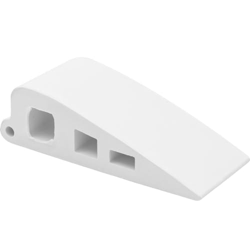 WAGNER Cuña para Puerta SOFT STICK, Juego de 2 Tope de Puerta - 59 x 25 x 15 mm, Goma Termoplástica, Blanco, Protege Puerta y Pared - 15691502