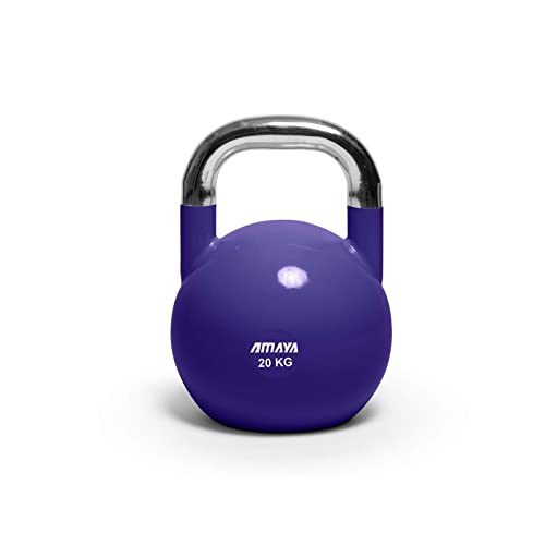 AMAYA SPORT Kettlebells de Competición - 20 kg, Pesas Rusas de Competición para Entrenamiento de Aumento de Fuerza y Equilibrio en Casa o en Gimnasio