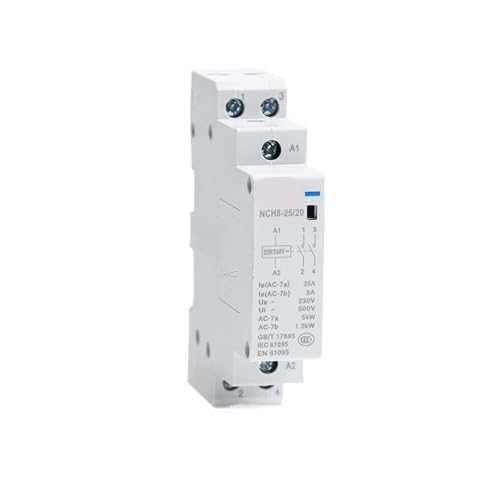 Contacteur CA monophasé NCH8-25/20 25A 2NO 220V pour tableau électrique domestique