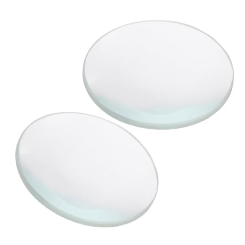 WOONEKY 2 Lentes Convexas Dobles De 30 Mm De Diámetro, Longitud Focal De 50 Mm, Vidrio Transparente, Adecuado para Instrumentos De Enseñanza De Física Y Kits De Óptica De Aula De Ciencias