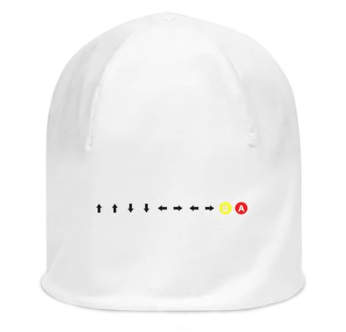 Bonnet unisexe Cheat Code en coton fin doux et extensible blanc