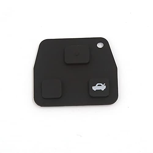sourcing map Bouton de remplacement pour Coque Clé 3 Boutons Télécommande en Caoutchouc Pad pour Toyota Avensis Corolla Rav4
