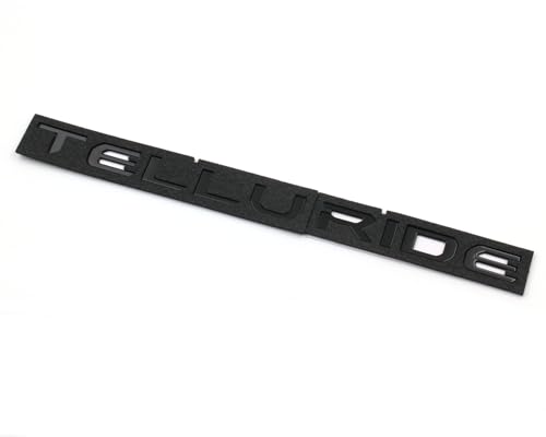 Image of Gloss Black Telluride Rear Tailgate Emblem Letter Fit 2022-2024 Telluride (Gloss Black)