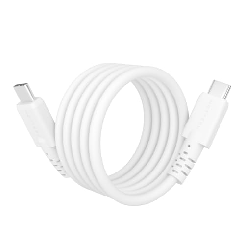 MOTTERU(モッテル) 240W対応 USB-C to USB-C マグネットシリコンケーブル しなやかでやわらかい 断線に強い Power Delivery EPR iPhone16e 16 15 ノートPC対応 1.0m エアリーホワイト MOT-MGSCC100-EWH