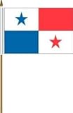 Panama Small 4 X 6 Inch Mini Country Stick Flag Banner with 10 Inch Plastic Pole .. Great Quality Polyester ... New