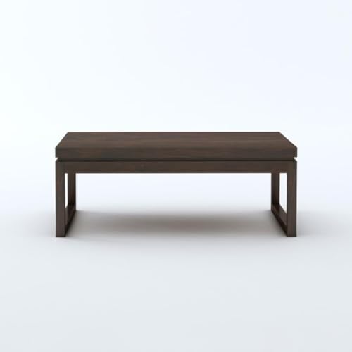 Image of MAMTA DECORATION Solid Sheesham Wood Coffee Table for Living Room | Wooden Center Table for Home, Hall, Office & Lounge | Modern Teapoy Table | Rectangular Coffee Table | Walnut Finish