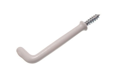 Crochet dresser 32mm à épauler vissable en PVC blanc longueur 45mm pour suspension