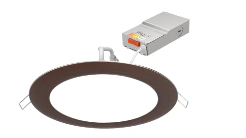Spot LED encastrable 6 pouces ultra fin CCT commutable bronze huilé