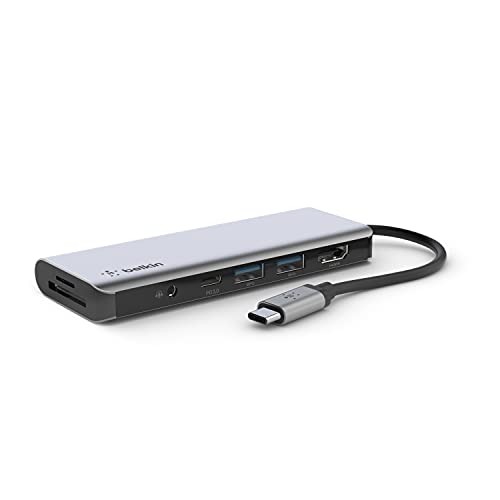 Buy Belkin USB C Hub, 7in1 MultiPort Adapter Dock with 4K HDMI, USBC