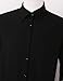 Lpdshaa Men's One-Piece Turn-Down Collar Long Sleeves Button Down Solid Color Bodysuit Shirt Black Large
