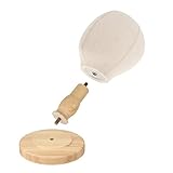 Menolana Mannequin Manikin Head Hat Rack Freestanding Professional Children Wooden Base Wig Stand Holder Hat Display Stand for Props Shop, Light Brown