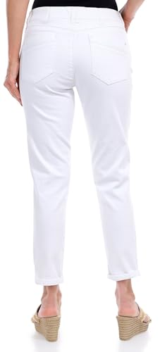 Democracy Womens 25 in. Roll Cuff Crop Jeans 6 White3