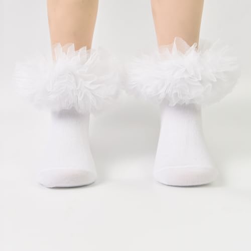 Girls socks and stockings fluffy frilly princess dress socks lace dance dress socks newborn/infant/toddler/girls2