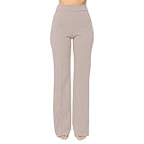 PODOLIXIA Bootcut - Pantalones de jazz para mujer, largos, para tiempo libre, oficina, negocios, pantalones de tela, pantalones de yoga, elásticos, cintura alta, ajustados, pantalones deportivos,