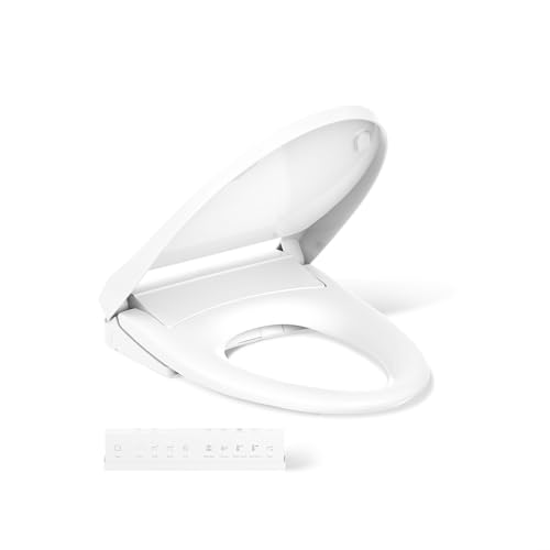 Kohler K-28821 PureWash E930 Elongated Bidet Toilet Seat with Remote Control, Quick Release, Quiet-Close Bidet Seat, Warm Water, Heated - White
