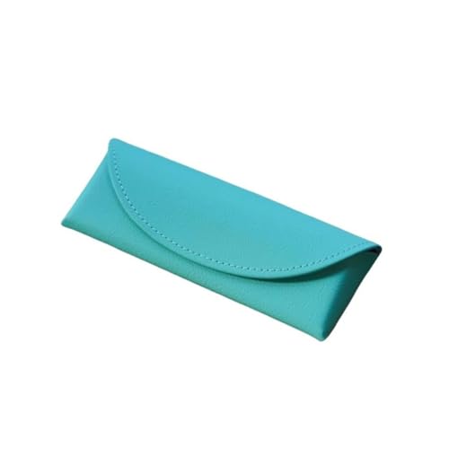 Boîte de rangement LAPADULA chic en cuir bleu pour montures