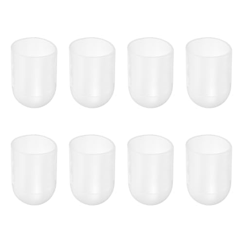 Image of uxcell 8Pcs Silicone End Caps, 33mm(1-5 /16 inch) ID 29mm(1-1 /8 inch) Height Round Rubber Elastic Screw Thread Protectors Flexible Screw Bolt Covers Caps for Metal Tube Rod Bolt, Clear