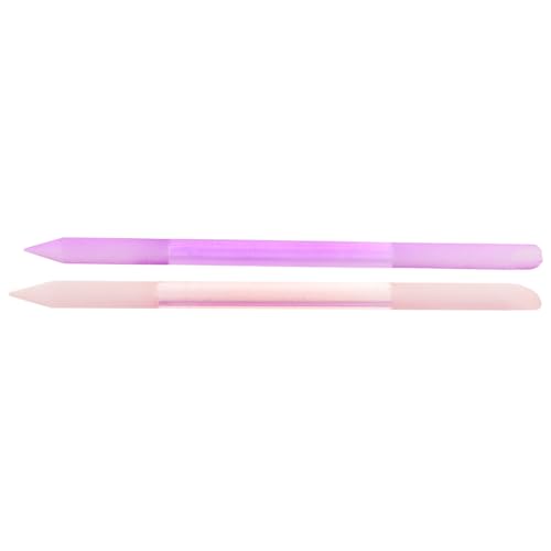 FRCOLOR 2個ガラス製爪やすり ネイルトリミングファイル 指の爪用 足の爪用 マニキュアケアツール 旅行用
