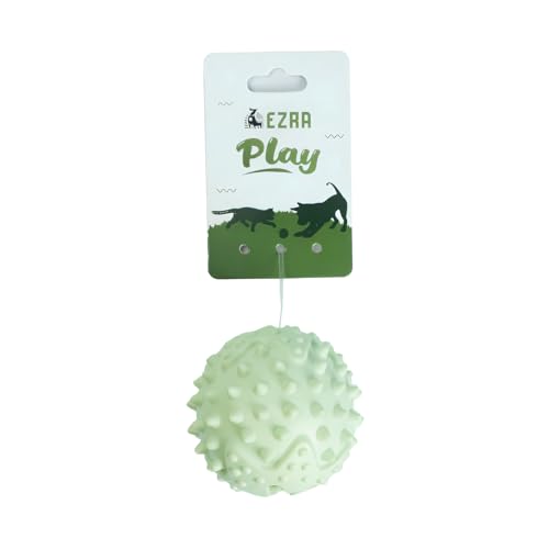 EZRA Play Round Spiky Ball Dog Toy - Green, Durable Non-Toxic Rubber Chew Ball | Interactive Fetch, Bounce & Dental Health Toy for Small, Medium & Large Dogs Deal
