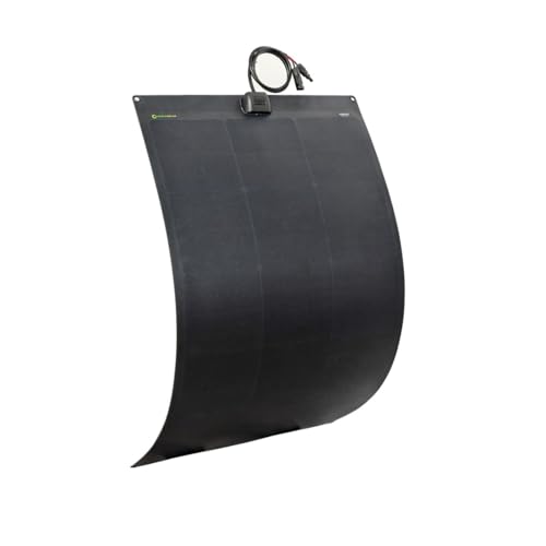 Image of LensunSolar Flexible Solar Panel 130W 12V ETFE,42.9in x 23.2in Semi-Flexible Bendable Mono Solar Panel High Efficiency 130 Watt for RV Van Roof TopCamping Home Boat Marin