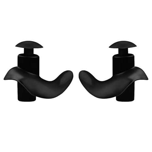 Image of Silicone Swimming Waterproof Soft Ear Plugs Reusable Anti-Noise Dust-Proof Water Diving Sports Earplugs (Black, One Size)