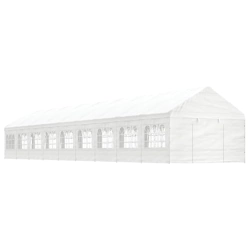 Cenador con Techo Polietileno Blanco 20,07x4,08x3,22 m, Snsowed Cenadores para Jardin, Pergolas De Jardin, Carpas De Jardin, Carpas para Exteriores, Carpa Jardin Exterior - SPU:3155493