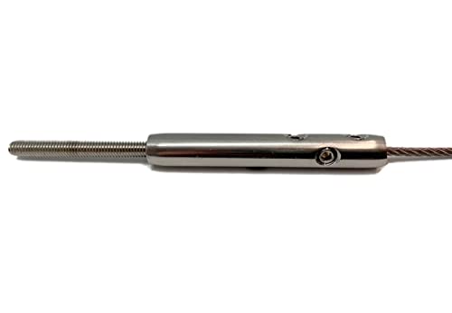 Tecklenborg, Kegel GmbH DIY NIRO-Schraubterminal M6 (für 3 & 4mm Drahtseil) & Gewindebolzen - 3X Rechtsgewinde, 3X Linksgewinde (= 6 Stück) Cover